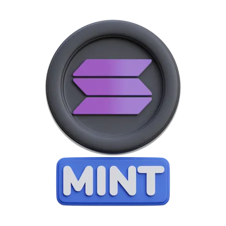 Solana Mint  3D Icon