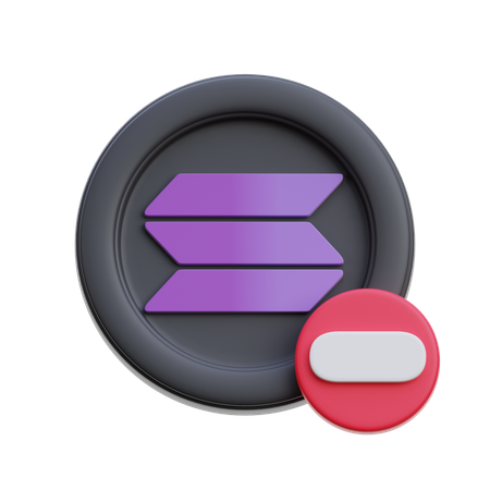 Solana Minus  3D Icon