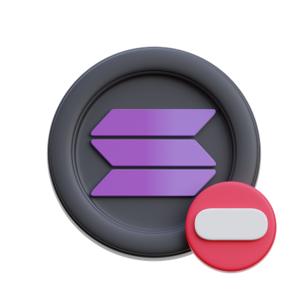 Solana Minus  3D Icon