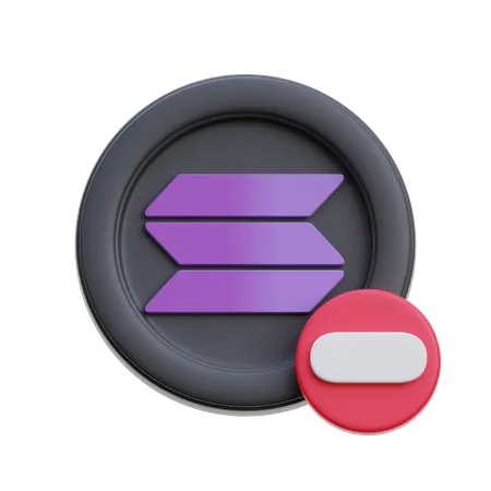 Solana Minus  3D Icon