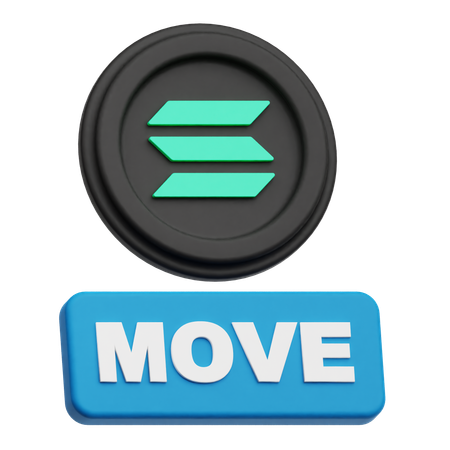 Solana  move  3D Icon