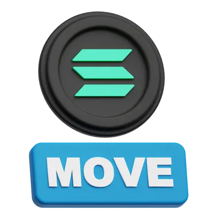Solana  move  3D Icon