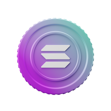 Solana-Münze Sol  3D Icon