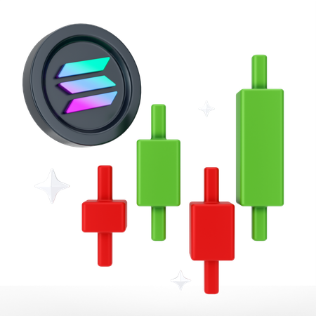 Negociação solana  3D Icon