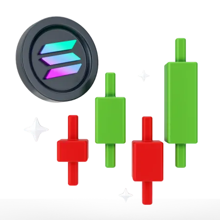 Negociação solana  3D Icon