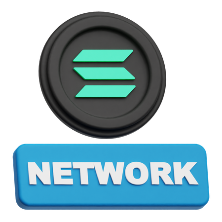 Solana network  3D Icon