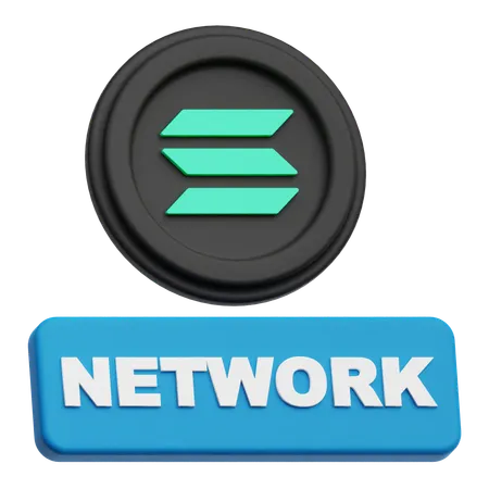 Solana network  3D Icon