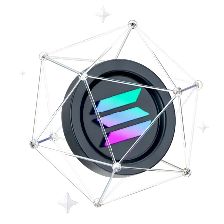 Solana Network  3D Icon