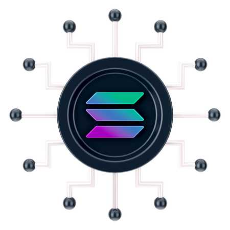 Solana Network  3D Icon