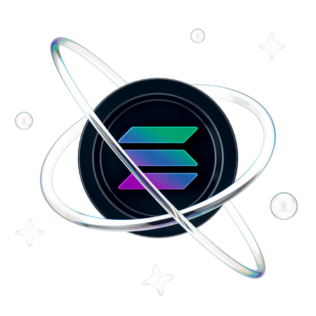 Solana Network  3D Icon