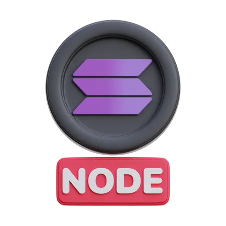 Solana Node  3D Icon