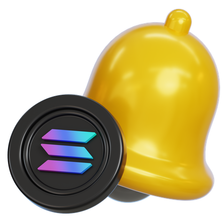 Solana Notification  3D Icon
