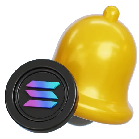 Solana Notification  3D Icon
