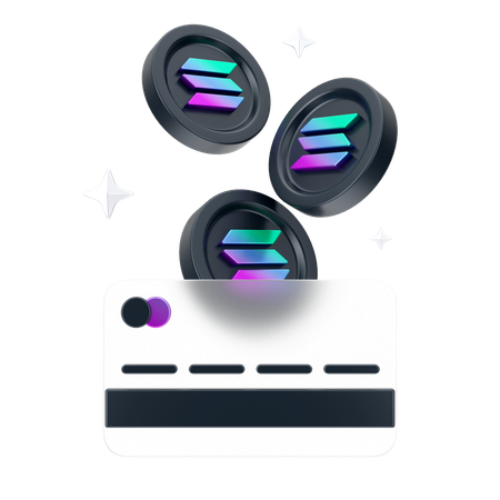 Solana Payment  3D Icon