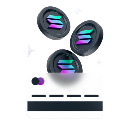 Solana Payment  3D Icon