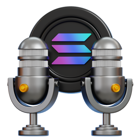 Solana Podcast  3D Icon