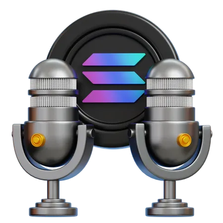 Solana Podcast  3D Icon