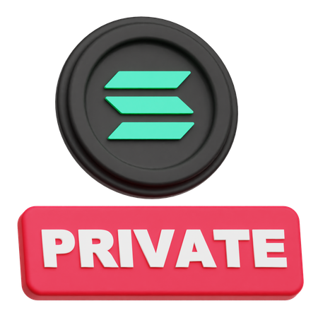 Solana  private  3D Icon