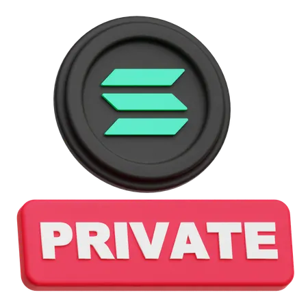 Solana  private  3D Icon