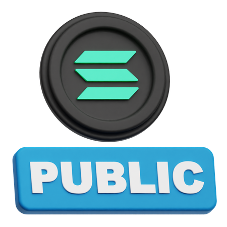 Solana  public  3D Icon