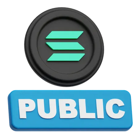 Solana  public  3D Icon