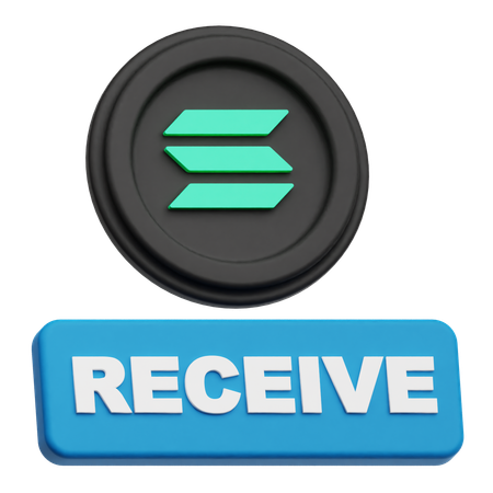Solana Receive  3D Icon