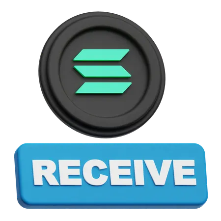 Solana Receive  3D Icon