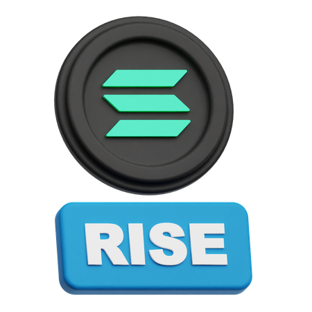 Solana rise  3D Icon