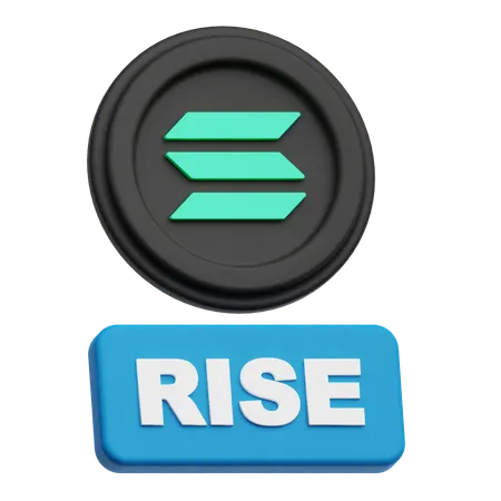 Solana rise  3D Icon