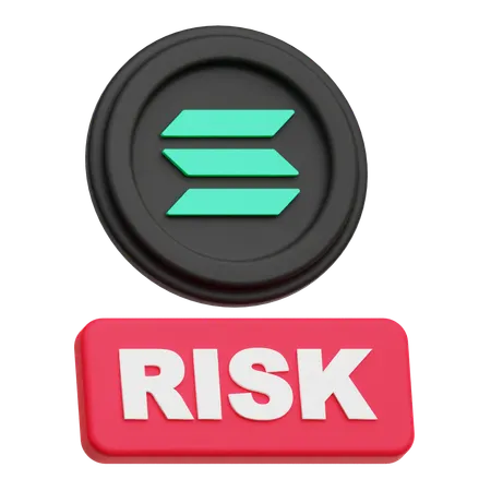 Solana  risk  3D Icon