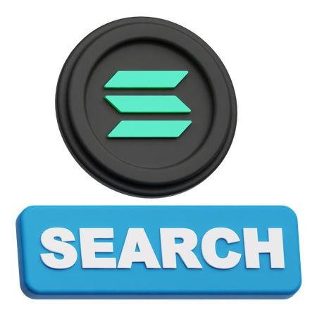 Solana Search  3D Icon