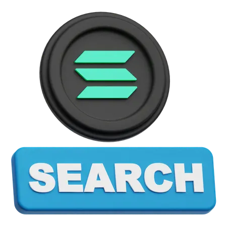 Solana Search  3D Icon