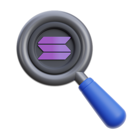 Solana Search  3D Icon