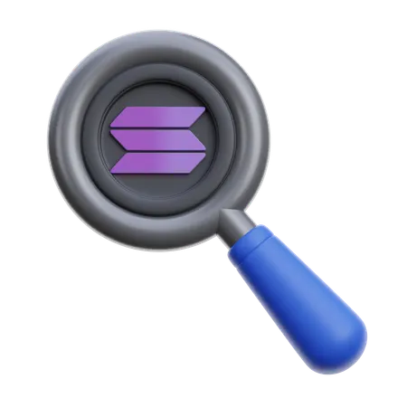 Solana Search  3D Icon