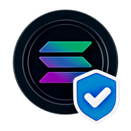 Solana Security  3D Icon