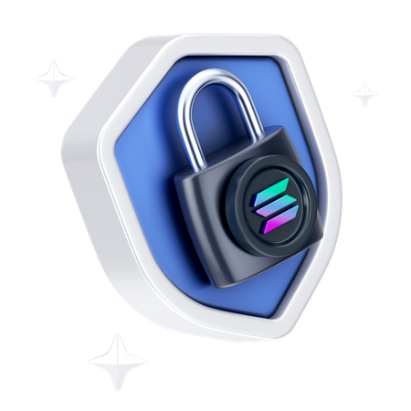 Solana Security  3D Icon