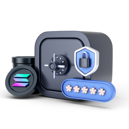 Solana Security  3D Icon