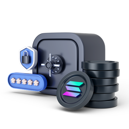 Solana Security  3D Icon