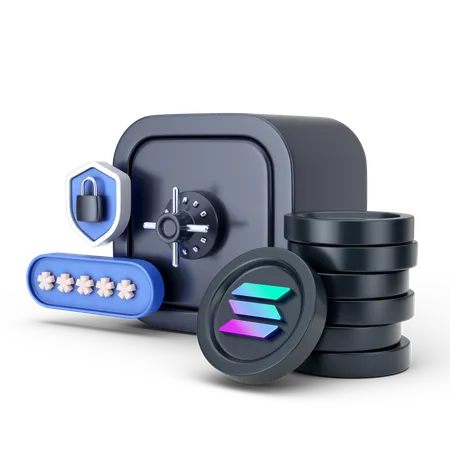 Solana Security  3D Icon