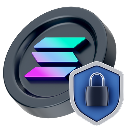 Solana Security  3D Icon