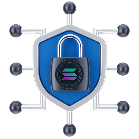 Solana Security  3D Icon