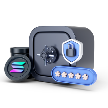 Solana Security  3D Icon