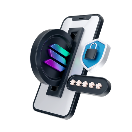 Solana Security  3D Icon