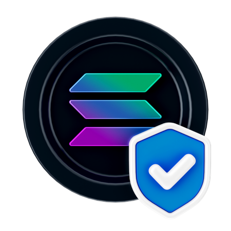 Solana Security  3D Icon