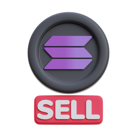Solana Sell  3D Icon