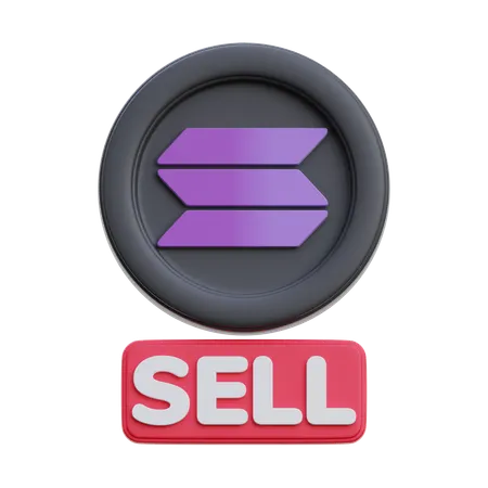 Solana Sell  3D Icon
