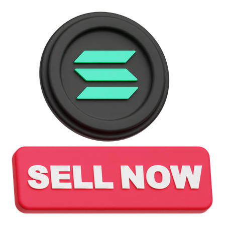 Solana  sell now  3D Icon