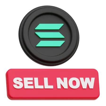 Solana  sell now  3D Icon