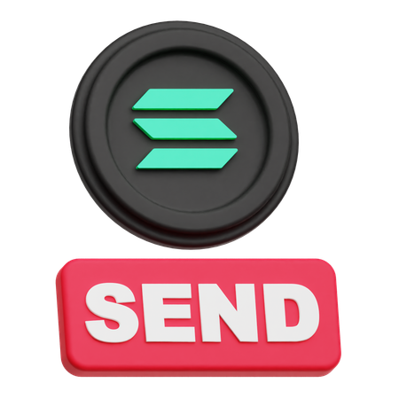 Solana Send  3D Icon