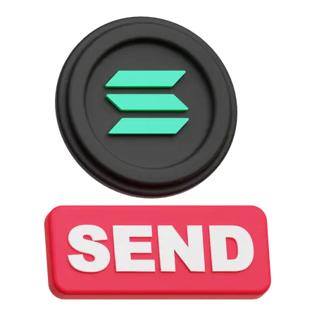 Solana Send  3D Icon